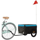 Prikolica za bicikl crno-plava 30 kg željezna | shoptok.hr