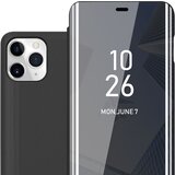 Cadorabo CASE, združljiv z Apple v turmalinski črni barvi - Clear View Zrcalo Zaščitni pokrov s funkcijo stojala 360 stopinj zaščita, (20569472) Cene