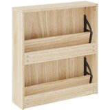 Ormarić za cipele 2 razine s ogledalom boja hrasta 63x17x67 cm | shoptok.hr