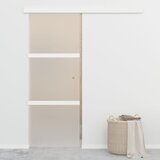 vidaXL Drsna vrata z mehkimi blokadami ESG steklo in aluminij 76x205cm Cene