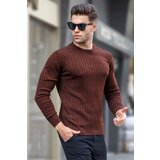 Madmext Sweater - Brown - Fitted Cene