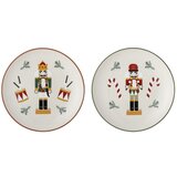 Bloomingville Bijeli desertni tanjuri u setu 2 kom s božićnim motivom od kamenine ø 16 cm Jolly – | shoptok.hr