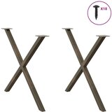  Noge jedilne mize v obliki črke X 2 kosa 90x(72-73) cm jeklo, (21828656) | Shoptok.si