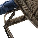  Ležaljka s tendom, siva, poli ratan | Shoptok.si