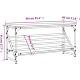  Stalak za cipele crni 90 x 30 x 45 cm od konstruiranog drva | shoptok.hr