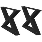  Noge za klub stolić 2 kom Crne 50 x (30-31,3) cm Čelične | shoptok.hr