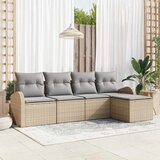  Set sofe s jastukom 6 pcs Bež i svijetlo poliratan | shoptok.hr