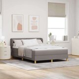 Box spring krevet Sivo-smeđa 160 x 200 cm tkanina - Sivo-smeđa 160 x 200 cm S gumbima Cijene