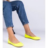 Gemre Yellow Neon Patent Leather Ballerinas Aurika | shoptok.hr