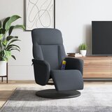 vidaXL Masažni naslanjač z oporo za noge temno sivo žamet | Shoptok.si