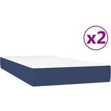  Box spring postelja z vzmetnico moder 200x200 cm blago, (20724767) | Shoptok.si