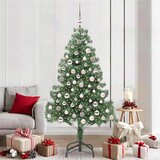 vidaXL Božično drevo med 300 LED z stojalom Zelena 210 cm PVC | Shoptok.si