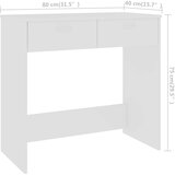  Radni stol bijeli 80 x 40 x 75 cm od konstruiranog drva | Eponuda.com
