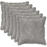  Jastuk s jastukom HOUTEN 6 kom. Svjetlosiva Mikrofibra Flis - Svjetlosiva 30 x 30 cm 6 | shoptok.hr