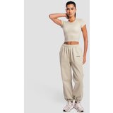 GymBeam Ženska majica Aura Cropped Grey | ePonuda.com