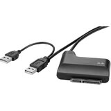Renkforce trdi diski/SSD adapter [1x moški konektor USB 2.0 tipa A - 1x kombiniran moški konektor SATA\, 15 + 7 polov] 0.30 m pozlačeni konektorji, (20427523) Cene