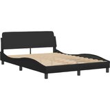 vidaXL Posteljni okvir z vzglavjem črn 140x200 cm umetno usnje | Shoptok.si