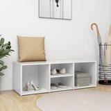 vidaXL Klop za shranjevanje čevljev bela 105x35x35 cm iverna plošča Cene