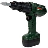  Dječji set alata s bušilicom, kacigom i sitnim alatom - zeleno/žuti | shoptok.hr