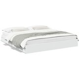 Furnova Posteljni okvir s predali bel 180x200 cm inženirski les, (21942972) | Shoptok.si