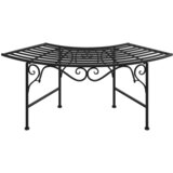  Klupa oko stabla 113 cm crna čelična | Eponuda.com
