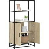 vidaXL Visoka ploča sonoma hrast 68x35x139cm konstruirano drvo i metal Cijene