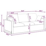 SOFA Kavč 2 pcs Temno siva, (5000145477) | Shoptok.si