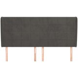 Uzglavlje s ušima tamnosivo 183x23x118/128 cm baršunasto | shoptok.hr