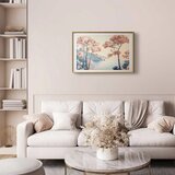  Plakat - Ocean Cliffs and Trees Delicate Motif in Pastel Colors 60x40 Zlatni okvir s margom | shoptok.hr