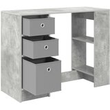  Stol s policom Betonski sivi 100 x 40 x 75 cm Konstruirano drvo | shoptok.hr