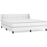  Box spring postelja z vzmetnico bela 180x200 cm umetno usnje, (20790649) | Shoptok.si