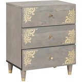  Noćni ormar s ladicama Siva 50 x 33 x 62 cm Čvrsto drvo manga | shoptok.hr