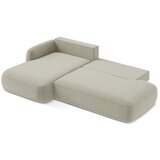 Makamii Bež sklopiva kutna garnitura (s lijevim kutom/s ležaljkom) Hale – | shoptok.hr