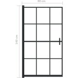 Pregrada za tuš ESG 80 x 140 cm crna | shoptok.hr
