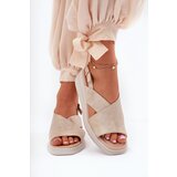Boto Ladies Wedge Sandals Made Of Eco Leather Golden Quilara | ePonuda.com