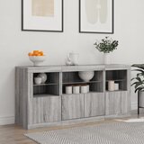  Komoda s LED svjetlima boja sivog hrasta 142,5x37x67 cm | shoptok.hr