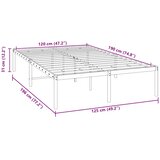 Metalni okvir za krevet bijeli 120 x 190 cm | shoptok.hr