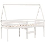 vidaXL Visoka postelja s streho bela 80x200 cm trdna borovina, (21251226) | Shoptok.si