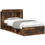  Okvir kreveta s pohranom Dimljeni hrast 90 x 200 cm | shoptok.hr