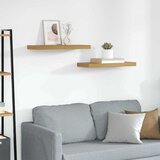 Polica na zidu 2 pcs Bež 60 x 23,5 x 4 cm Konstruirano drvo | shoptok.hr
