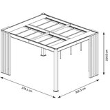  Sojag - Samostojeća pergola 3x3 5 sa 2 sjenila Lito 1012 | Izgled drva | shoptok.hr