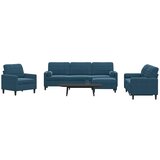  4-dijelni set sofa s jastucima plavi baršunasti | shoptok.hr