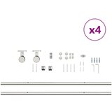  Oprema za drsna vrata 400 cm nerjaveče jeklo srebrne barve, (22046681) | Shoptok.si