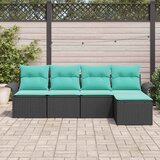  Sjedeća garnitura za vrt s pohranom 5 pcs Crna poliratan | shoptok.hr