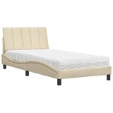  Krevet s madracem Hanko krem 100 x 200 cm od tkanine | shoptok.hr