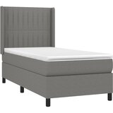  box spring s madracem LED tamnosivi 100x200 cm tkanina | shoptok.hr