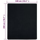  Plahte s gumicom od žerseja 2 kom crne 140x200 cm pamučne | shoptok.hr