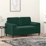  Ukrasni jastuci 2 kom tamnozeleni Ø 15 x 50 cm baršunasti | shoptok.hr