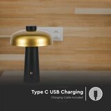  LED prigušiva punjiva stona lampa LED/3W/5V 3000-6000K 1800 mAh crna/zlatna | Eponuda.com