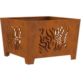 vidaXL Vremensko odporna jeklo/Rjava 60 x 60 x 40 cm Trajno | Shoptok.si